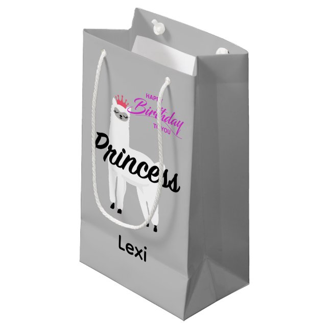 Princess Lama Design - Gift Bag - Small (Framsidan Vinklad)