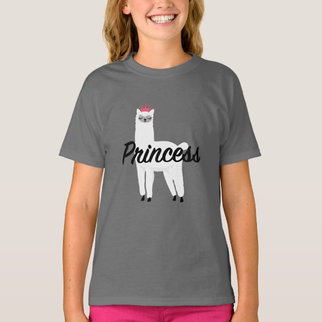 Princess Lama Design - Girls Bra Jersey T-Shirt (Framsida)