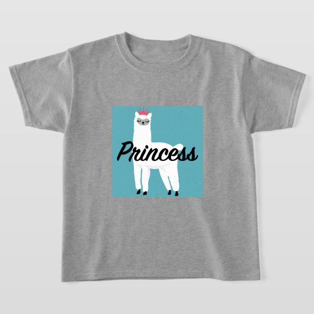 Princess Lama Design - Girls'Basic T-Shirt (Laydown)