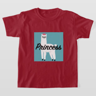 Princess Lama Design - Girls'Basic T-Shirt
