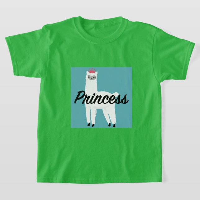 Princess Lama Design - Girls'Basic T-Shirt (Laydown)