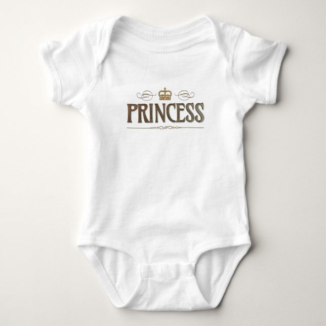 Princess Lettering - Grand Medieval Royal Krona T Shirt (Framsida)
