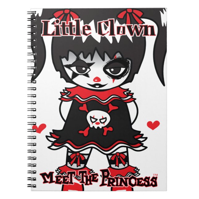 Princess Little Clown Notebook Anteckningsbok (Framsidan)