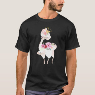 Princess Llama Alpaca Boy Kids T Shirt