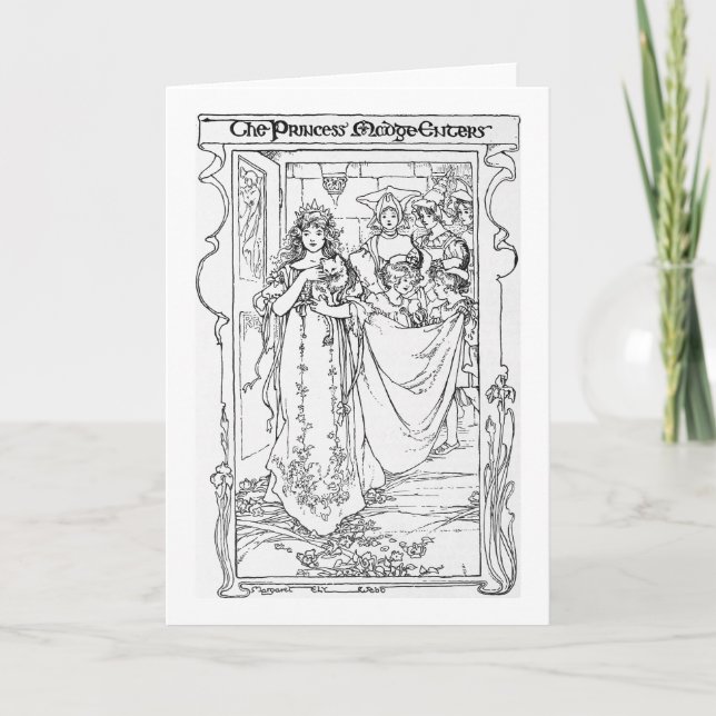 "Princess Madge Enters" Fairy Tale Kattunge Blank Kort (Framsida)