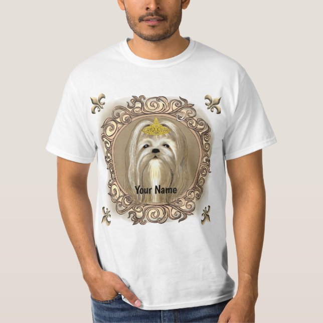 Princess Maltese Hund t-shirt (Framsida)
