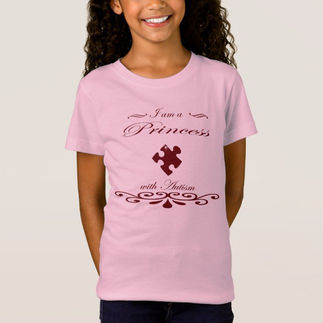 Princess med Autism Tee Shirt (Framsida)