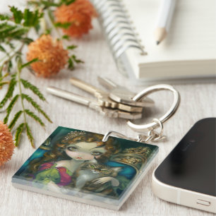 "Princess med en Maine Coonkatt" Keychain