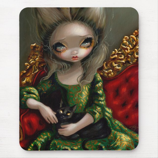 "Princess med en svart katt" Mousepad Musmatta (Framsidan)