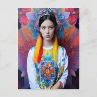 Princess med vit sötare vykort