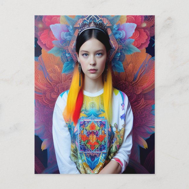 Princess med vit sötare vykort (Framsida)