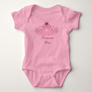 Princess Mia, rosa TuTu, tillfogar din baby namn T Shirt