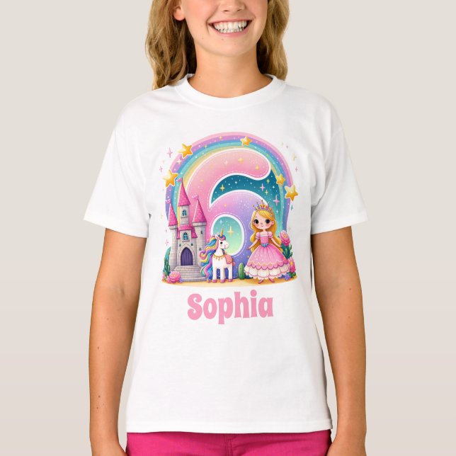 Princess namn Enchanted Kingdom T Shirt (Framsida)