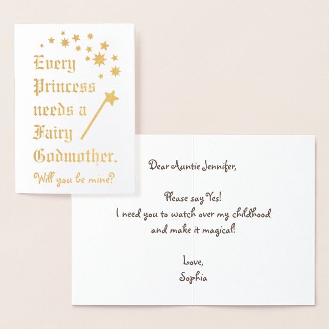 Princess Needs a Fairy Godmor Magic Trollspö Stars Folierat Kort (Display)