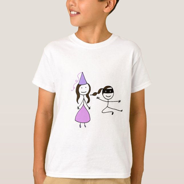 Princess Ninja Utslagsplats (för flickor) Tee Shirt (Framsida)