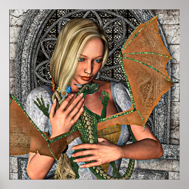 Princess och Dragon Poster (Framsidan)