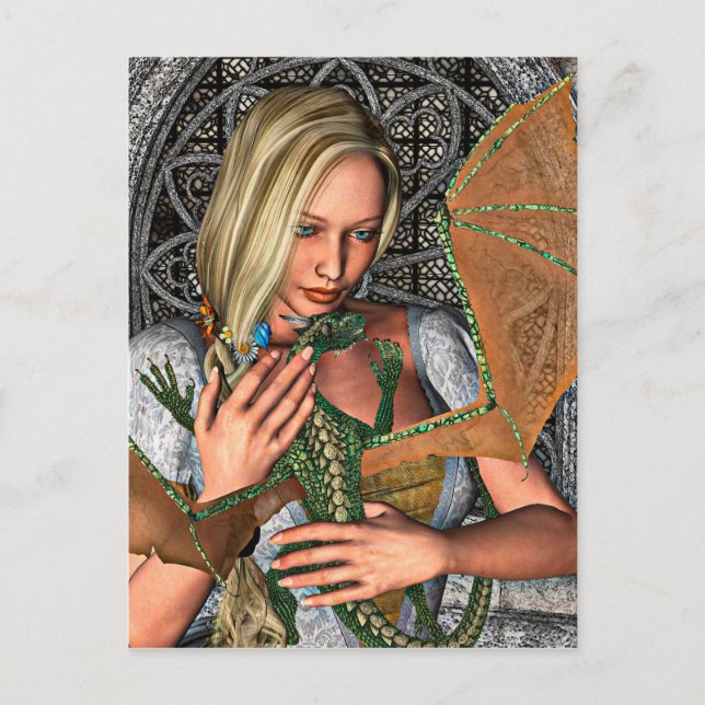 Princess och Dragon Vykort (Framsida)