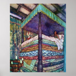 Princess och Pea av Edmund Dulac Poster