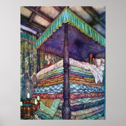 Princess och Pea Edmund Dulac Fine Art Poster