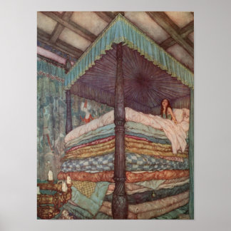 Princess och Pea Poster Rackham Fairytale