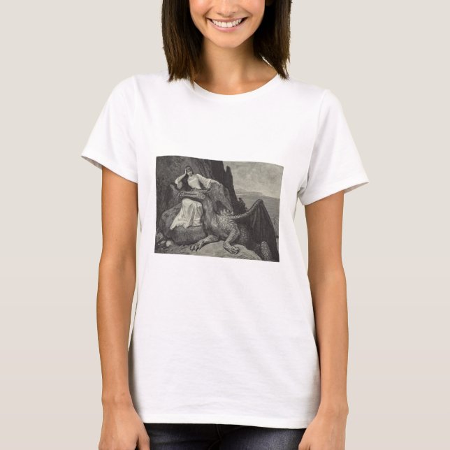 Princess och Pet Dragon T Shirt (Framsida)