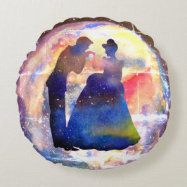 Princess och prinsen Round Cushion Rund Kudde