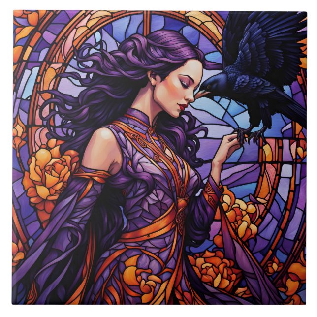 Princess och Raven Kakelplatta (Framsidan)