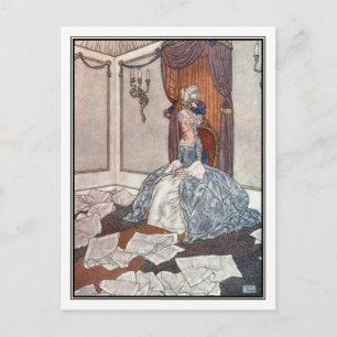 Princess och tidningarna av Edmund Dulac Vykort