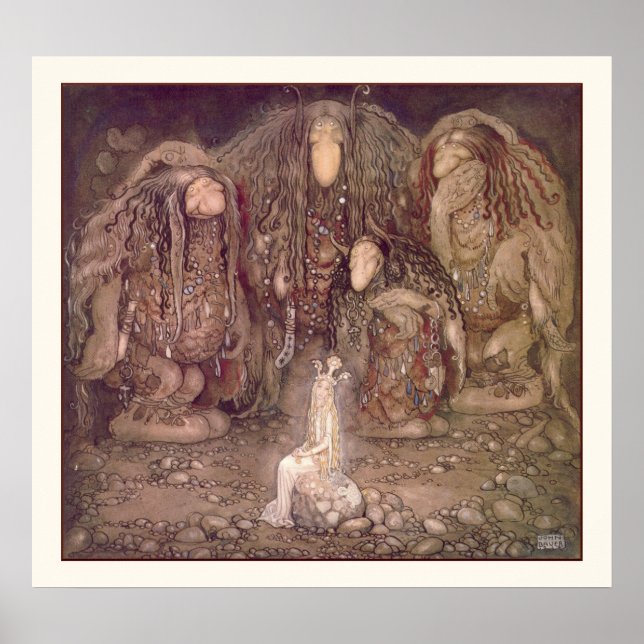 Princess och Troll av John Bauer Poster (Framsidan)