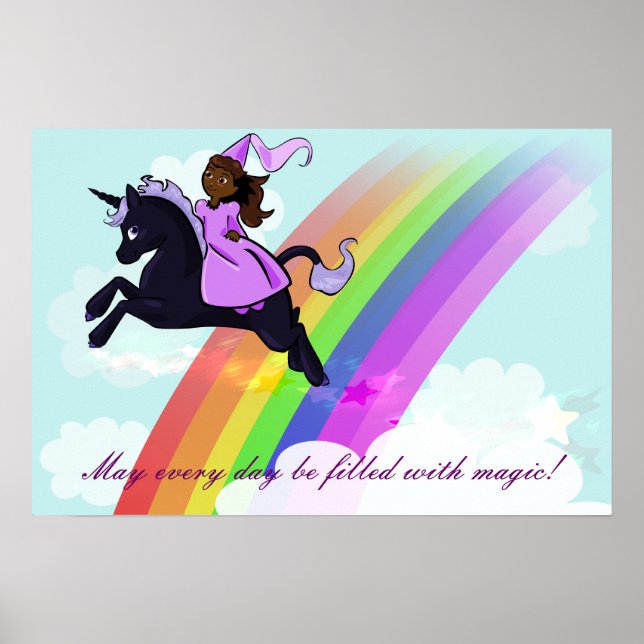Princess och Unicorn Poster (Framsidan)