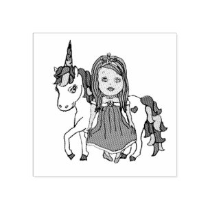 Princess och Unicorn Stämpel