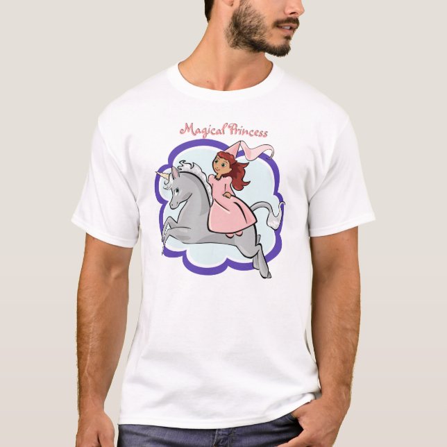 Princess och Unicornskjorta Tee Shirt (Framsida)