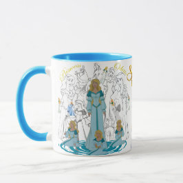 Princess Odette Skissa Råna med kulöra Rim&Handle Mugg