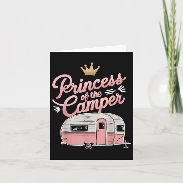 Princess of Camper Camping Van Trailer Rv A Women Kort (Framsida)