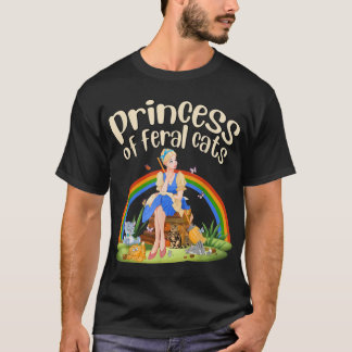 Princess of Feral Cats Princess with Cats Tt T Shirt