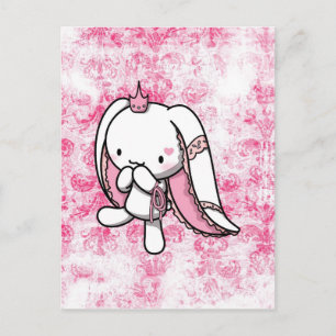 Princess of Hearts White Rabbit Vykort