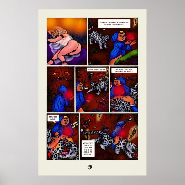 Princess of Light kort tecknad page 3 Poster (Framsidan)