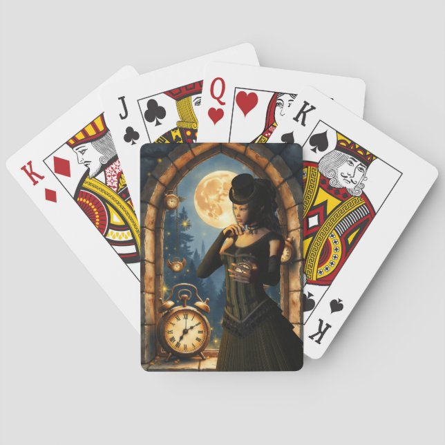 Princess of the Clocks – Keeper of Moonlit Hours.  Casinokort (Baksidan)