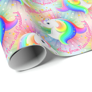 Princess of The Forest Unicorn Rainbow Starburst Presentpapper