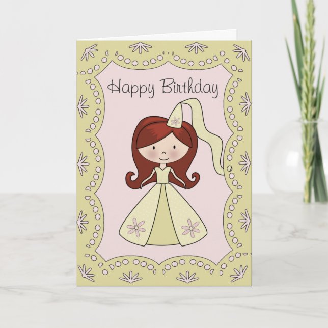 Princess of the Isle Birthday Card Kort (Framsida)
