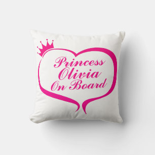 "Princess On Board" Kudde