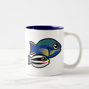 Princess Parrotfish med baby Två-Tonad Mugg