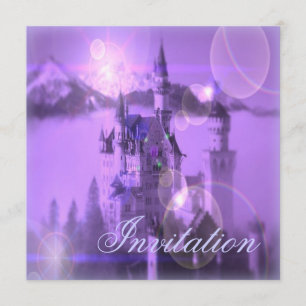 Princess party farytale castle inbjudningar