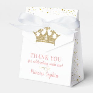 Princess Party Guld Rosa Tiara Tack  Presentaskar