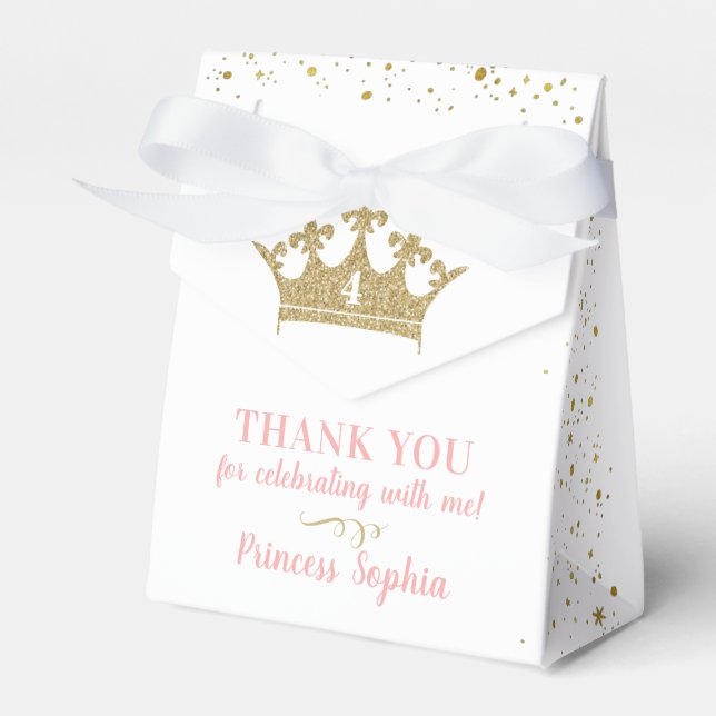 Princess Party Guld Rosa Tiara Tack Presentaskar (Framsidan Sidan)
