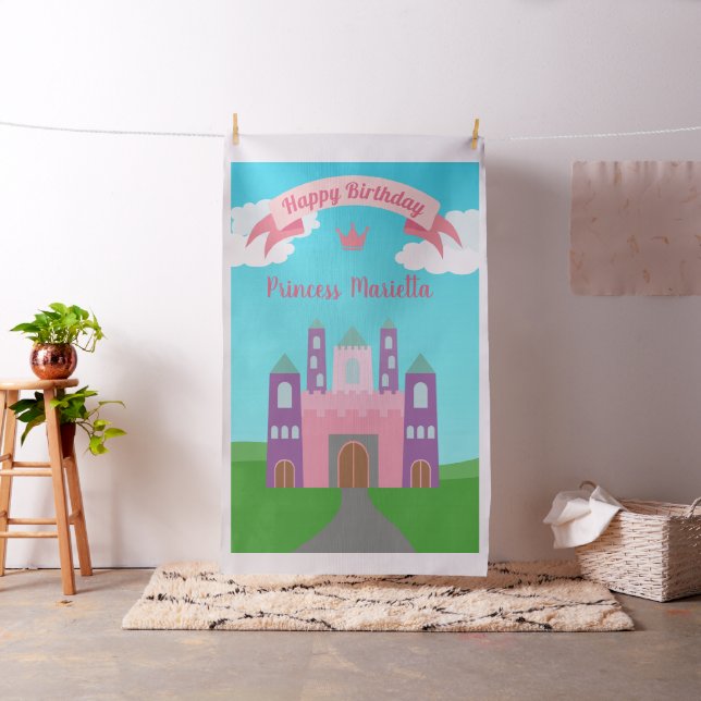 Princess Party Photo Booth Backdroppe Tyg (In Situ)