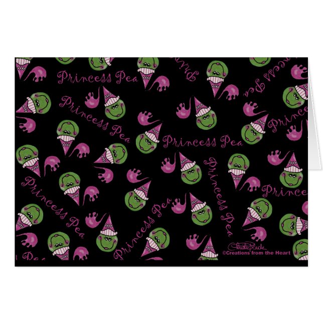 Princess Pea Hälsningskort (Framsidan Horizontal)