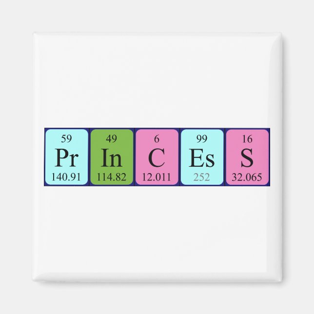 Princess periodisk bord namn magnet (Framsidan)