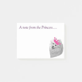 Princess Pomeranian noterar original- konstverk Post-it Block