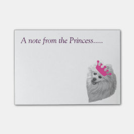 Princess Pomeranian noterar original- konstverk Post-it Block